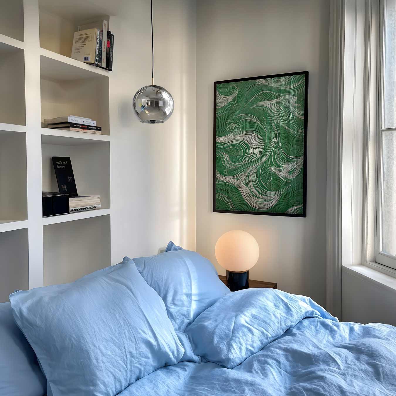 Golvende Groene Harmonie Poster