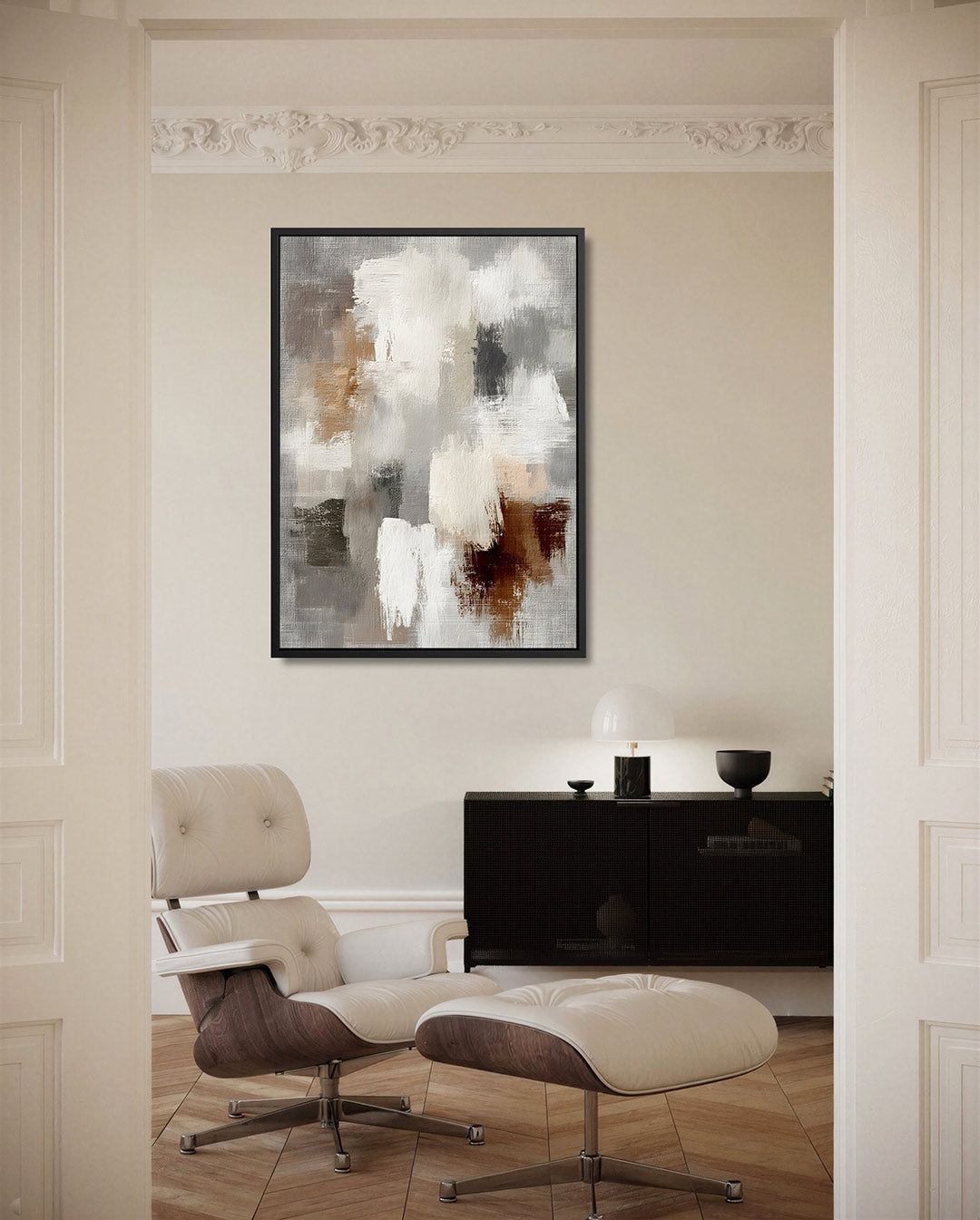 Dynamische kleurencompositie Kunstwerk