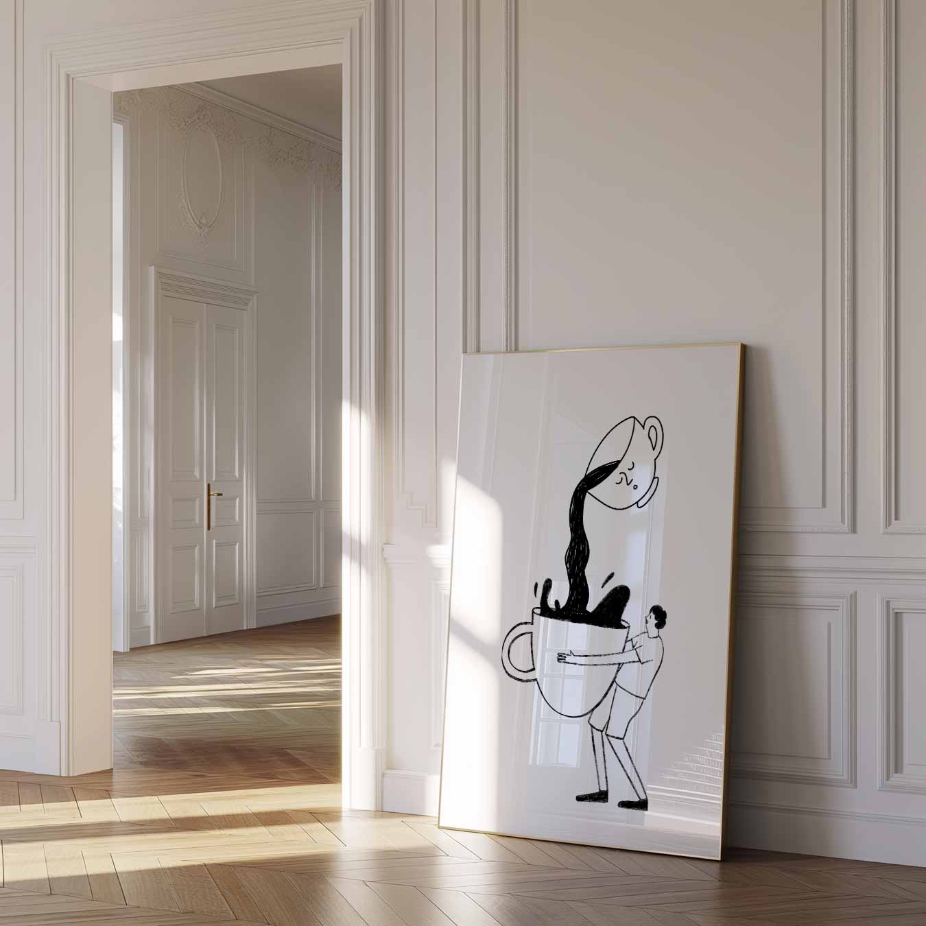 Koffieliefde Illustratie Poster
