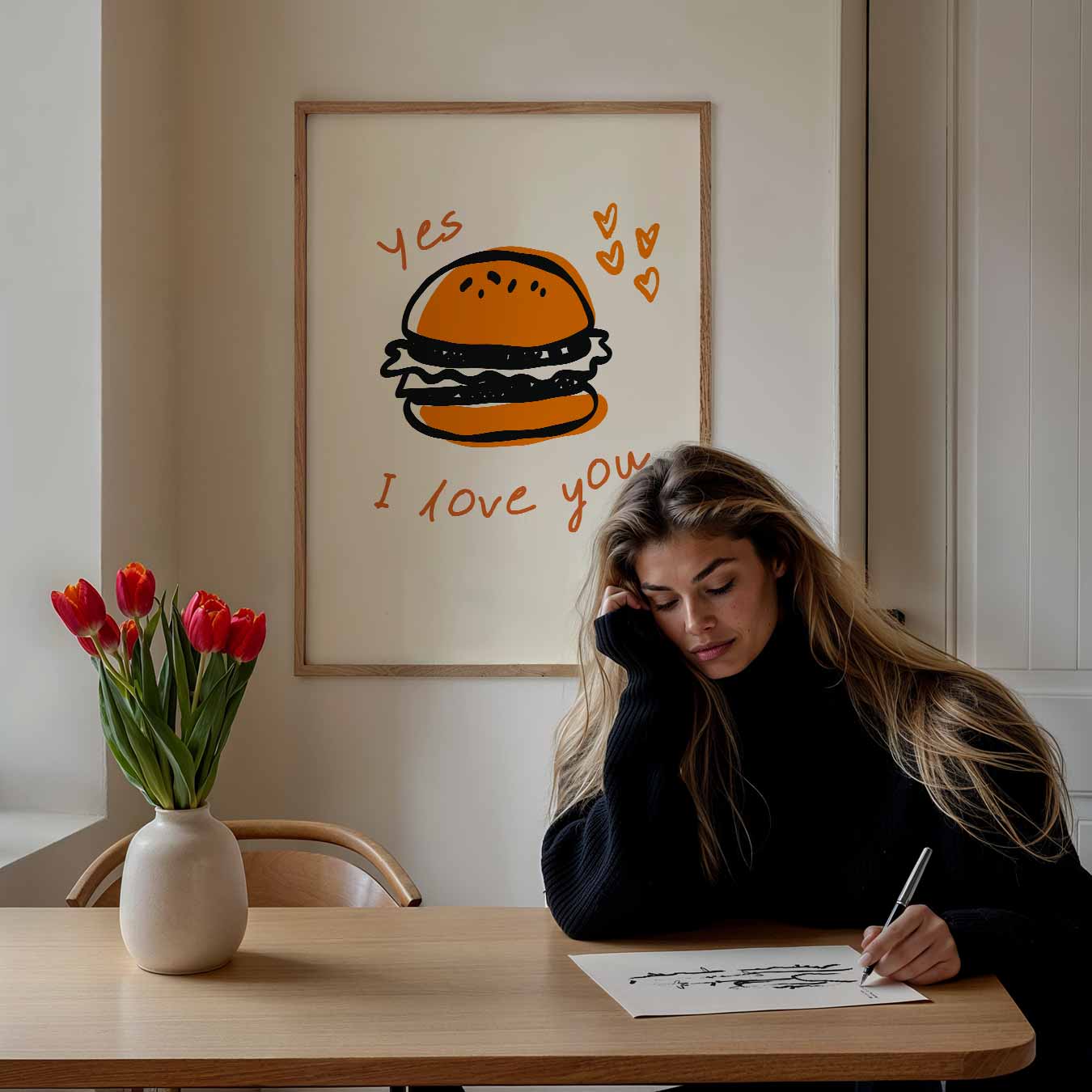 Liefdevolle Burger Poster-WallArtistic