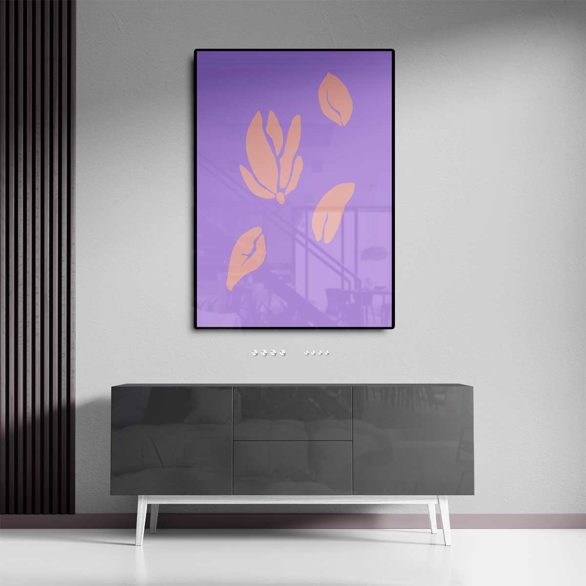 Vrolijke Bloesem Vormen Kunstwerk-canvas-dibond-plexiglas-wanddecoratie-WallArtistic