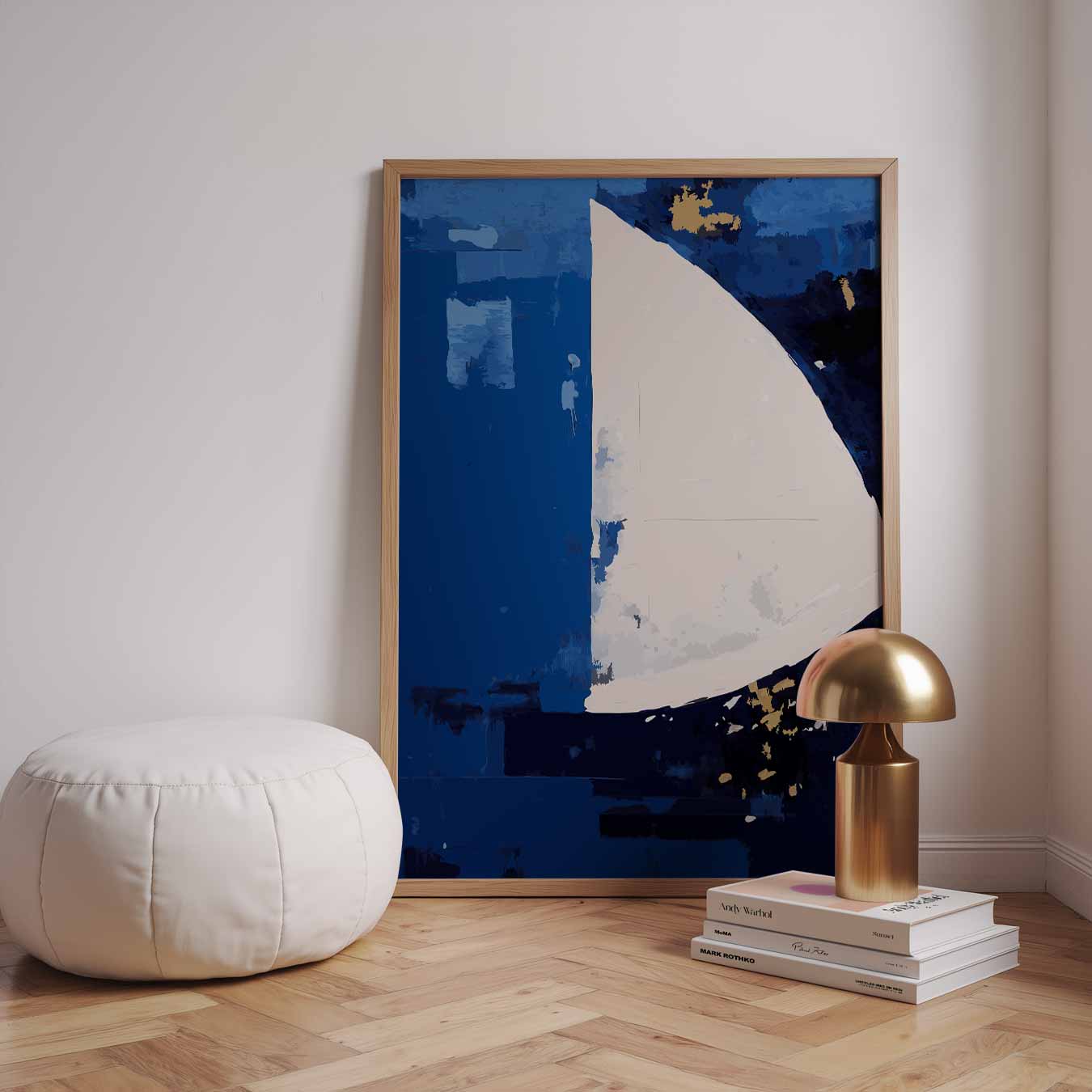 Moderne Abstracte Zeilboot Poster
