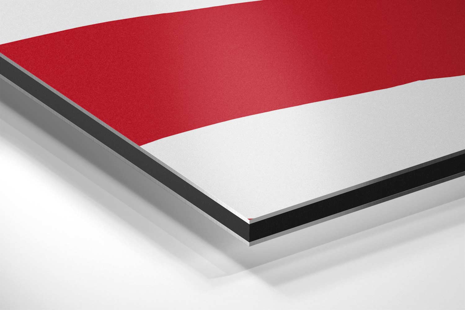 Golvende Rode Lijnen Kunstwerk-canvas-dibond-plexiglas-wanddecoratie-WallArtistic