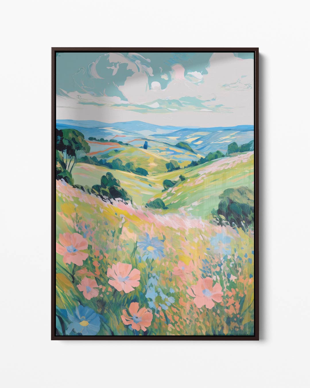 Zomerse Bloemenweide Kunstwerk-canvas-dibond-plexiglas-wanddecoratie-WallArtistic