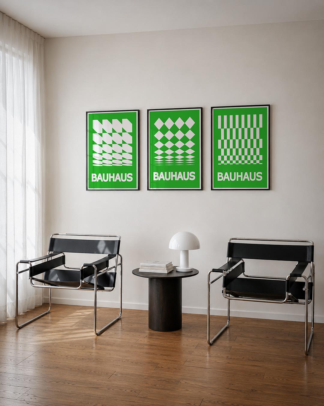 Groene vlakkenritme Posterset
