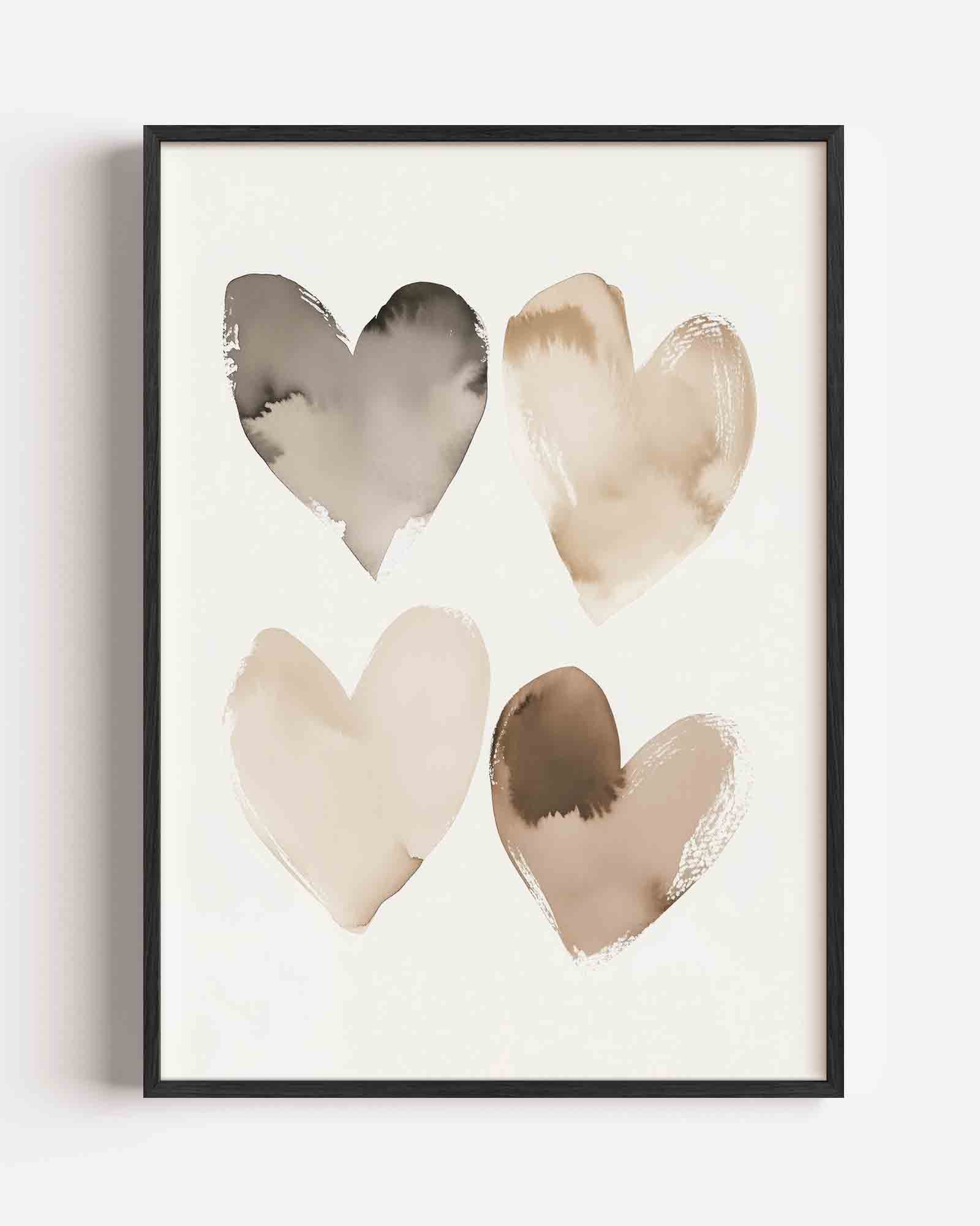 Vier harten Poster