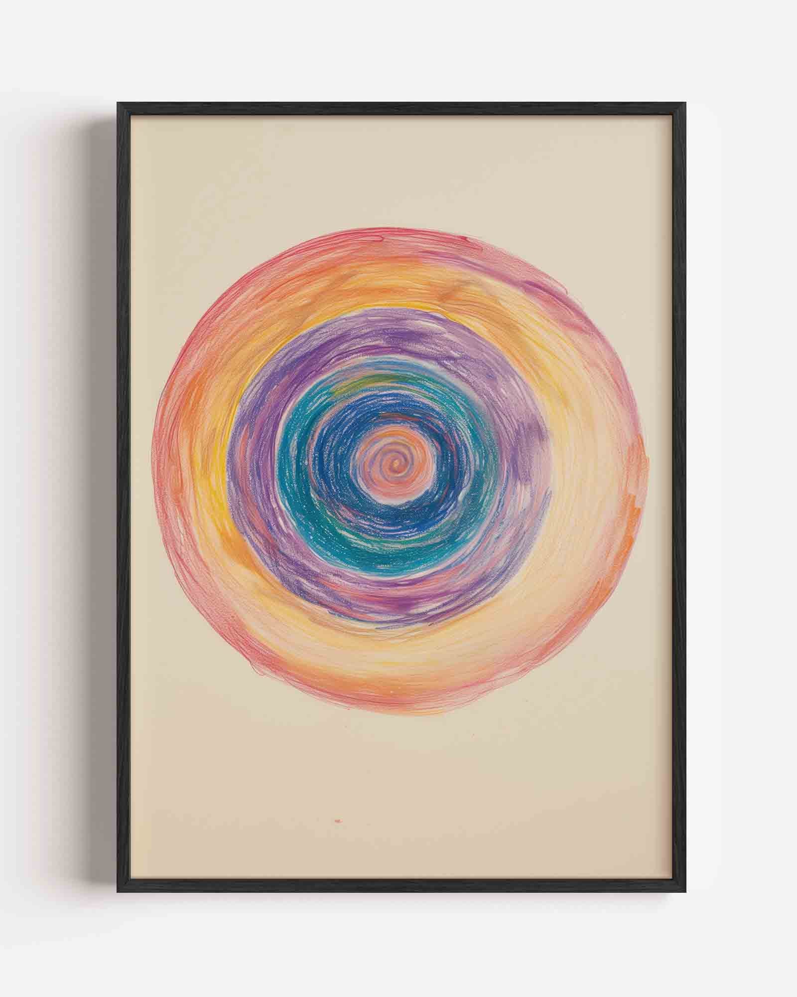 Cirkelvormige kleurencompositie Poster