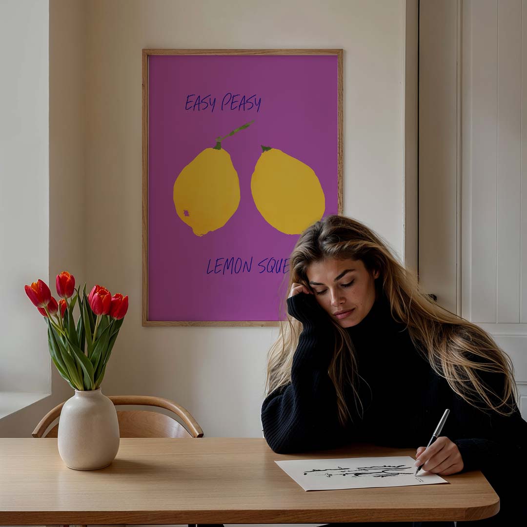 Easy Peasy Lemon Squeezy Poster-WallArtistic