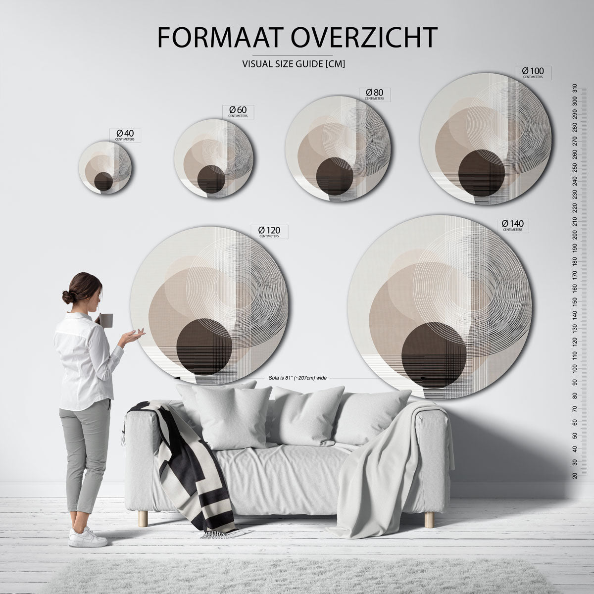 Grafische cirkels Muurcirkel