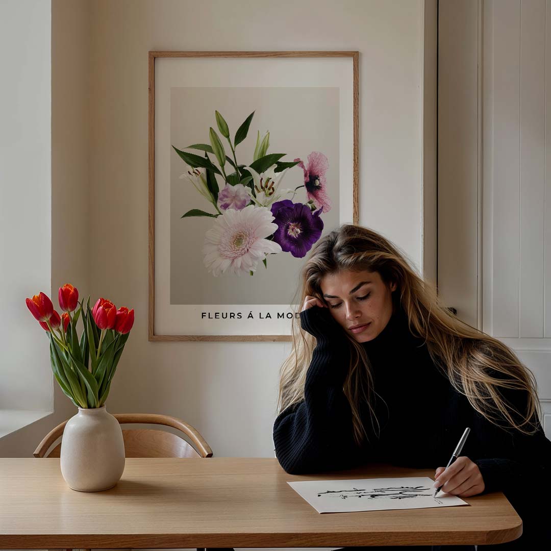 Bloemrijke Elegantie Poster-WallArtistic