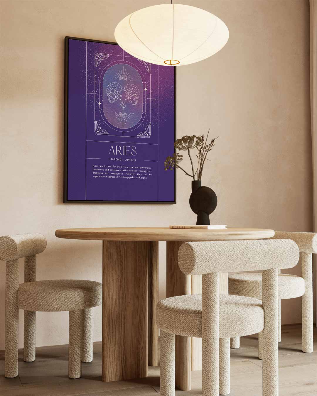Aries Sterrenbeeld Poster Kunstwerk-canvas-dibond-plexiglas-wanddecoratie-WallArtistic