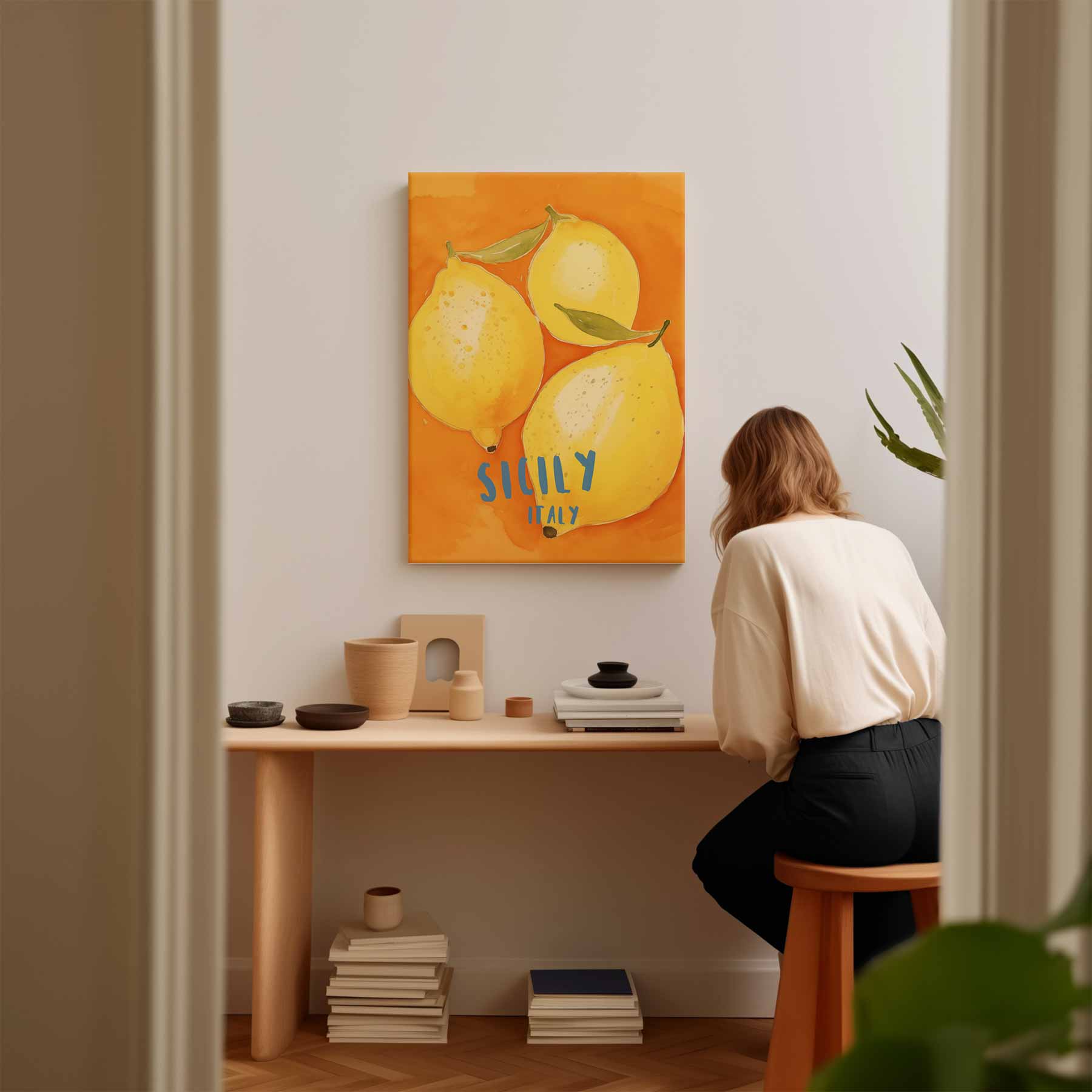 Siciliaanse Citroen Kunstwerk-canvas-dibond-plexiglas-wanddecoratie-WallArtistic