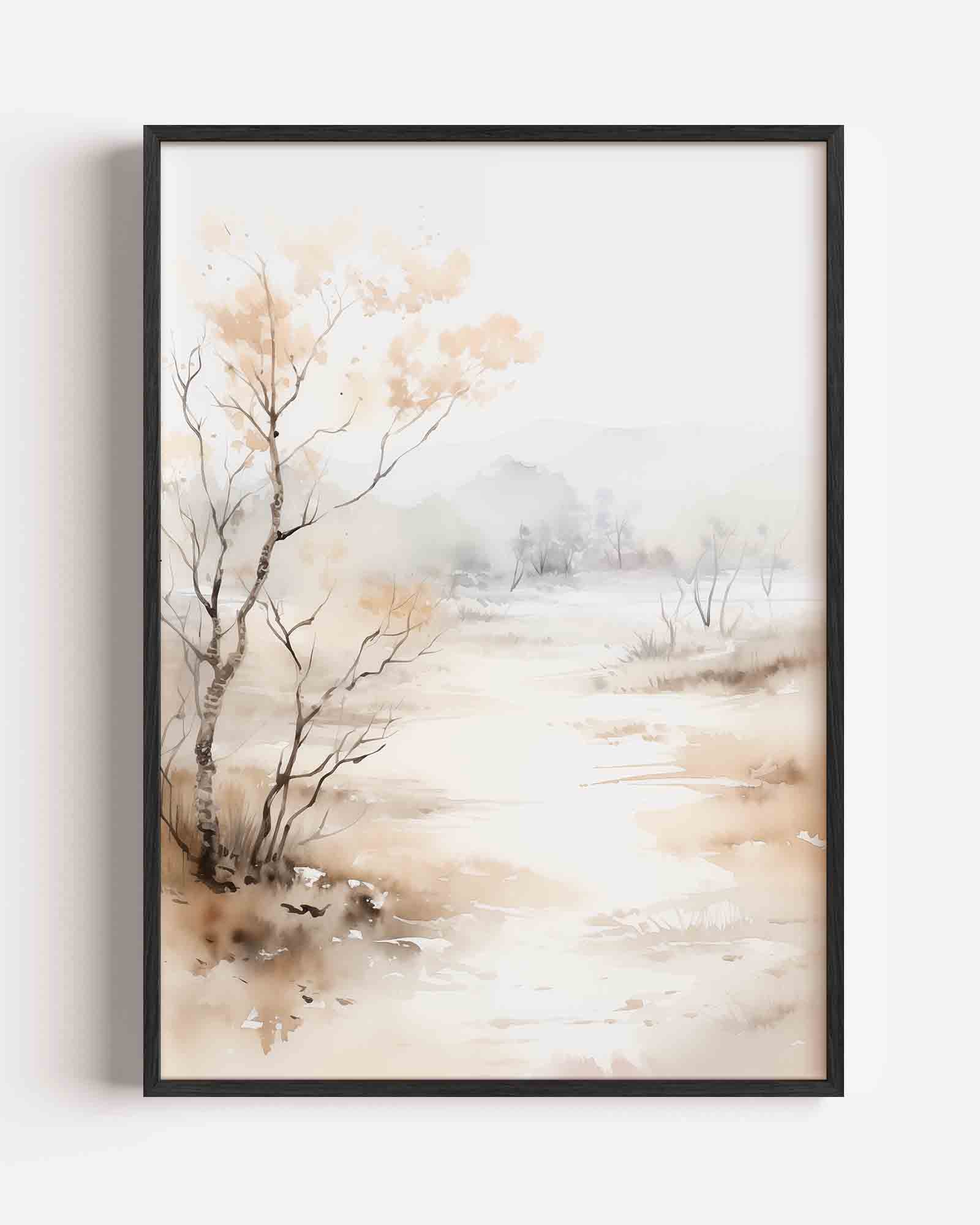 Landschap met bomen Poster