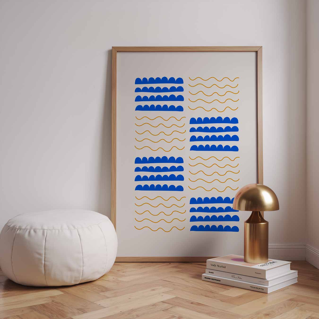 Golven van Blauw Poster