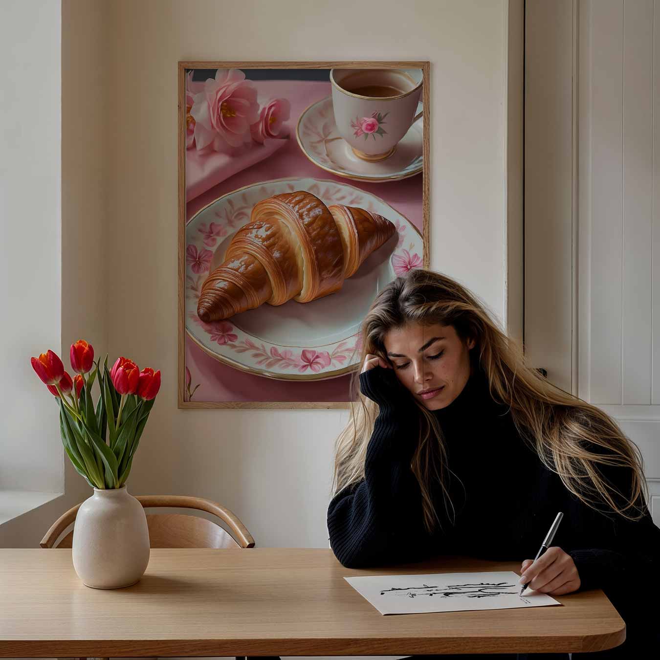 Zachte Romantiek Ontbijtposter-WallArtistic