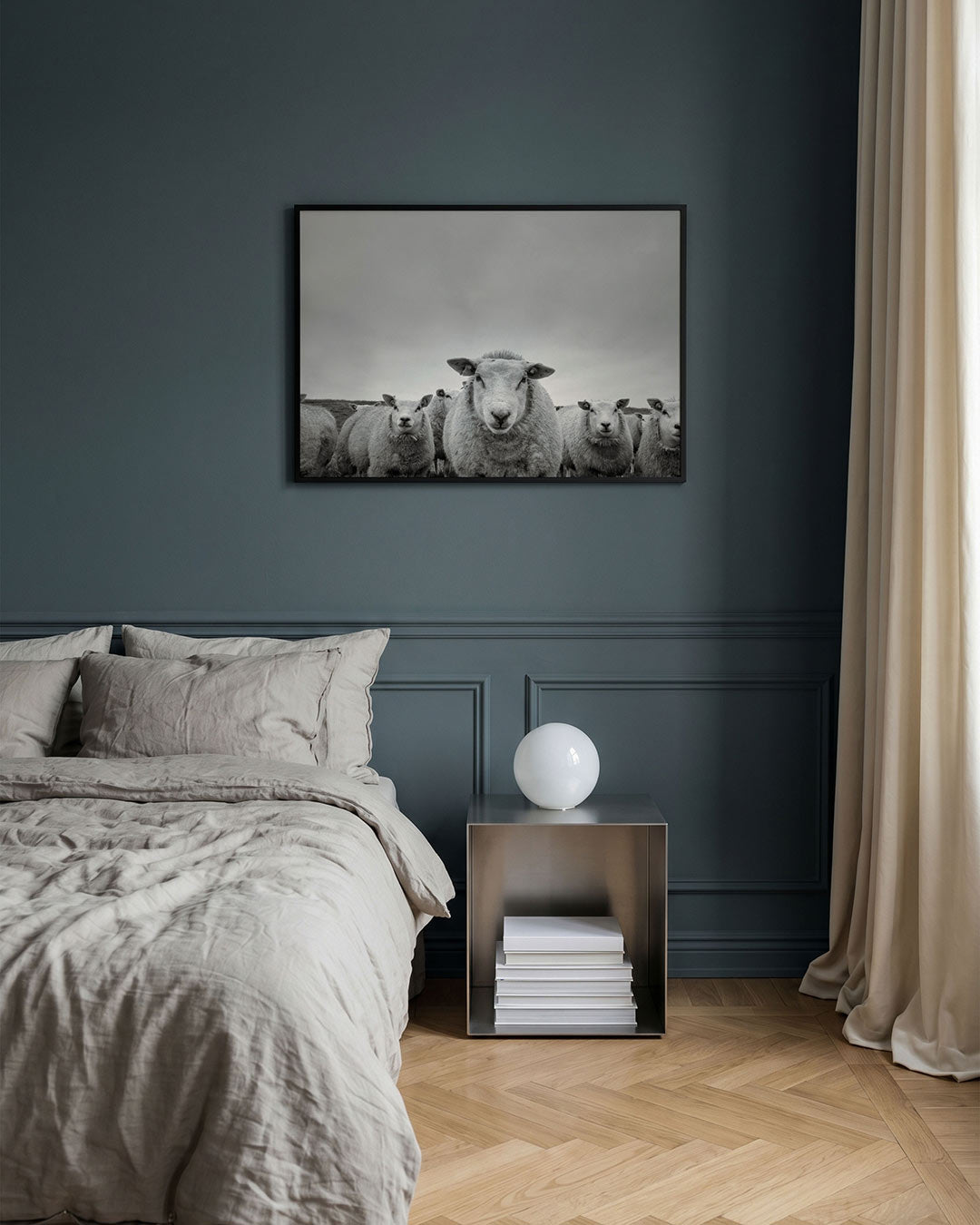 Schapen in de weide Poster