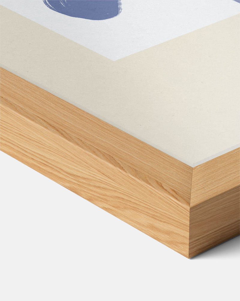 Abstracte Blauwe Bladkunst Poster-WallArtistic