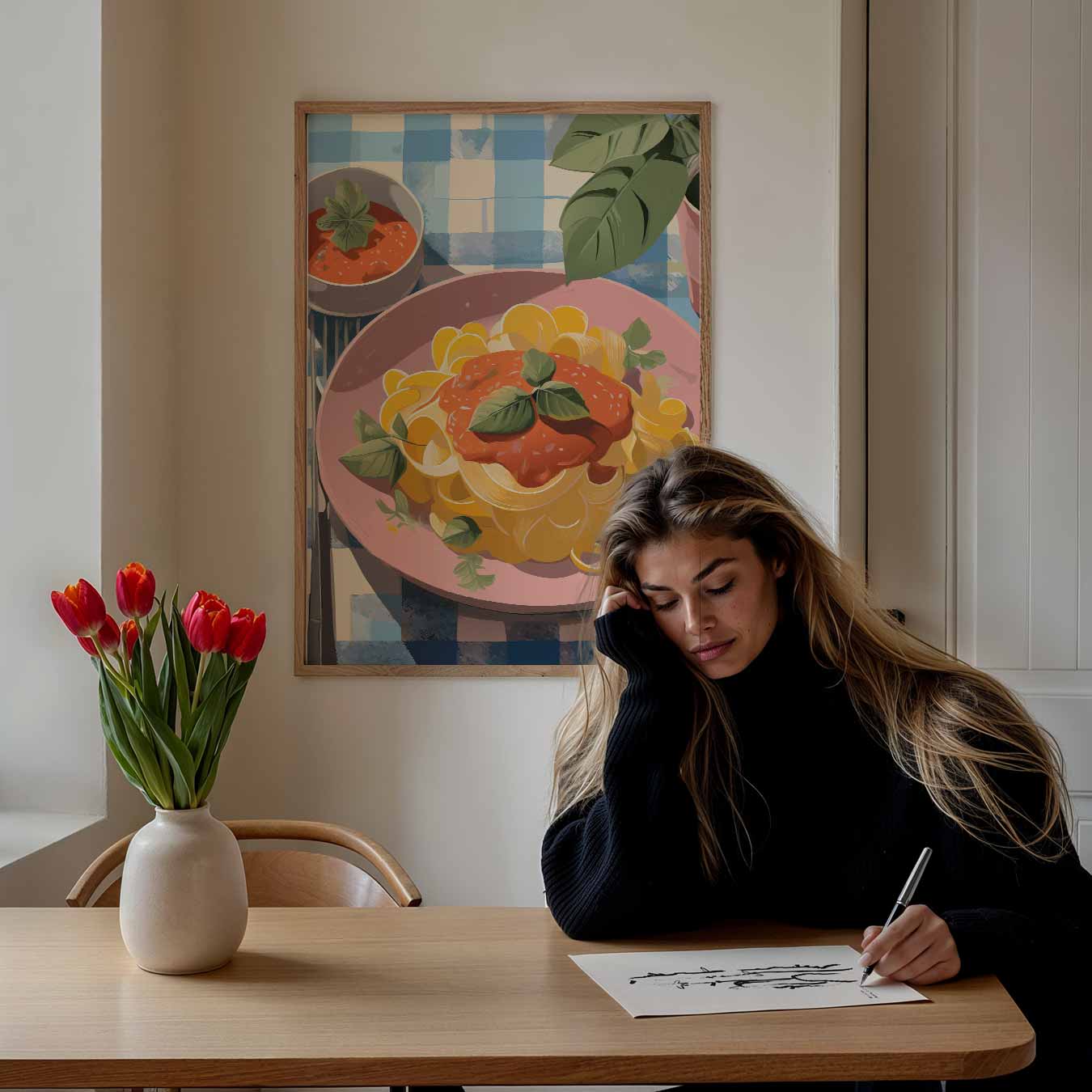 Pasta Liefde Print Poster-WallArtistic