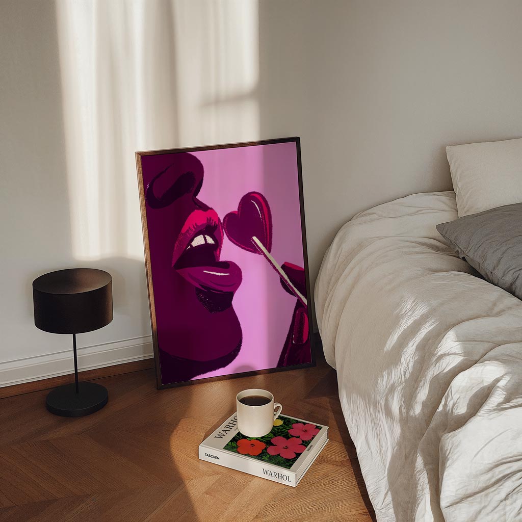 Sensuele Hartvormige Lolly Poster