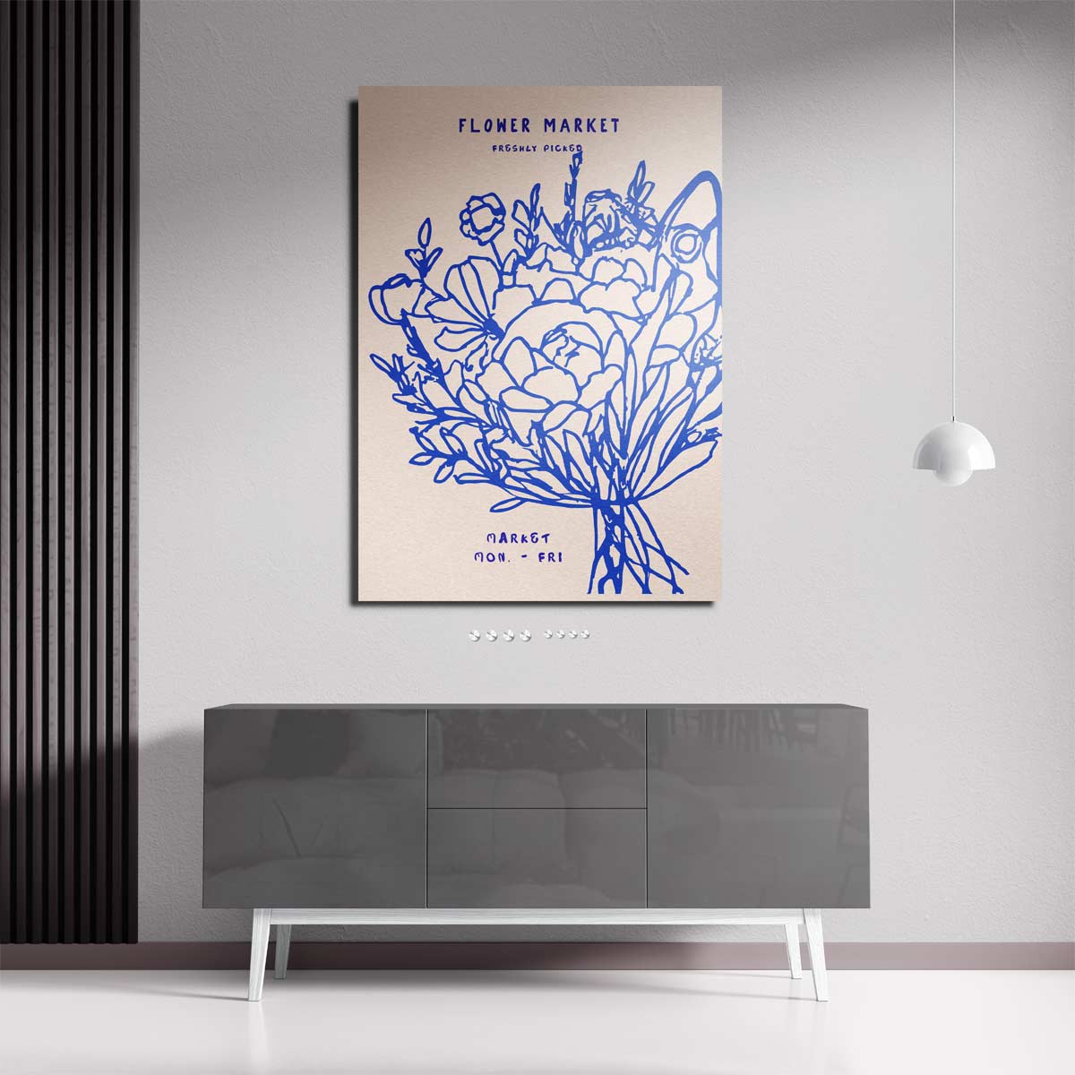 Bloemenmarkt Elegantie Kunstwerk-canvas-dibond-plexiglas-wanddecoratie-WallArtistic