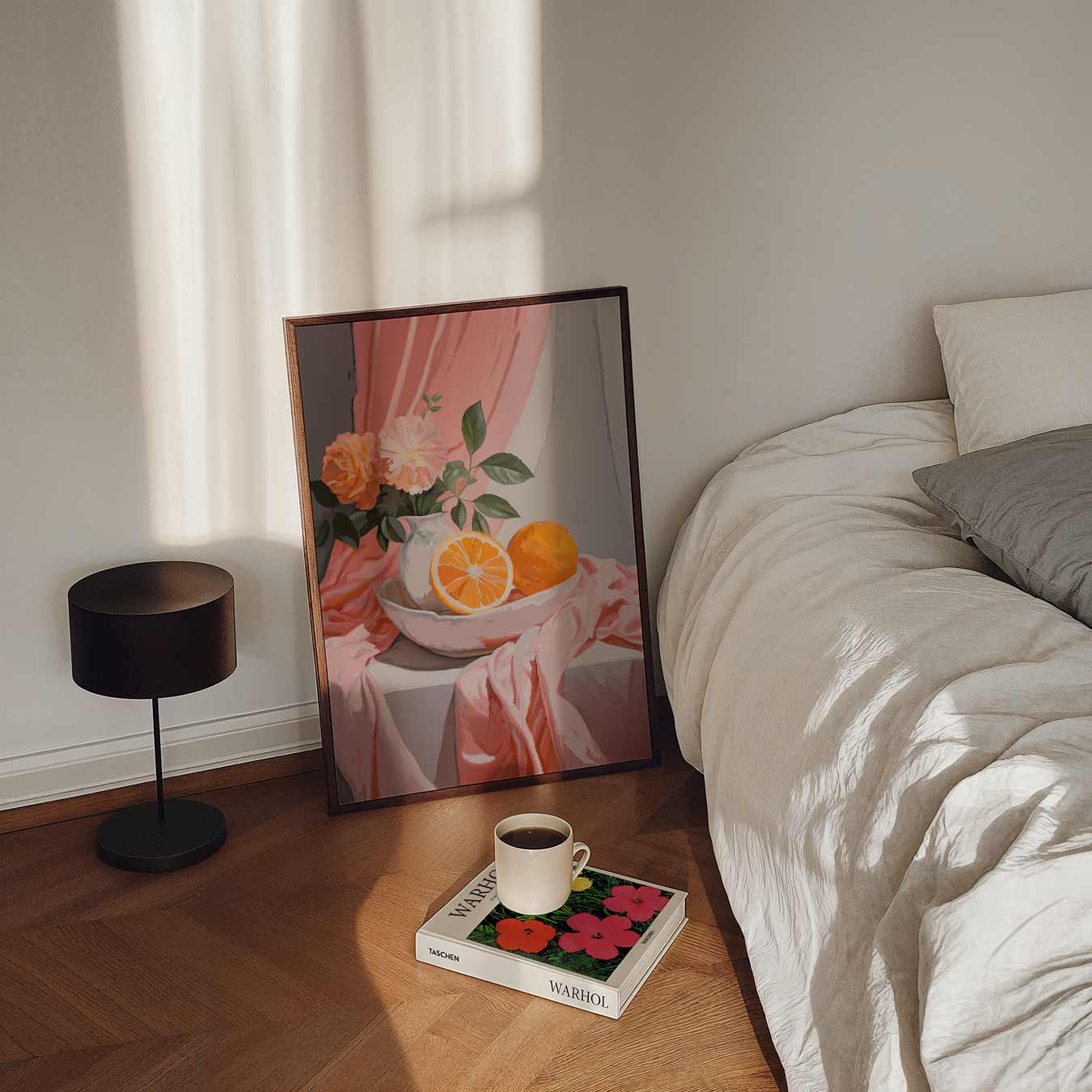Vrolijke Citrus en Bloemen Poster