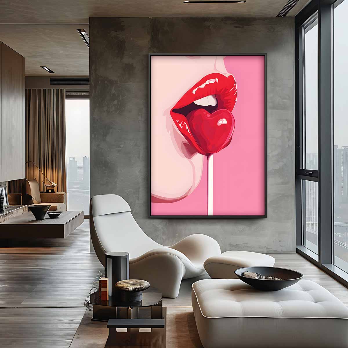 Sweet Temptation Pop Art Kunstwerk-canvas-dibond-plexiglas-wanddecoratie-WallArtistic