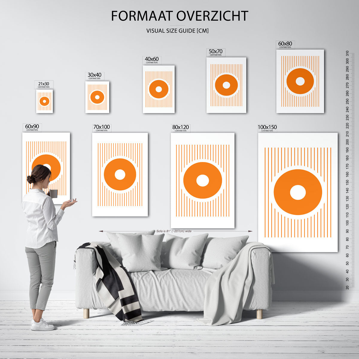 Cirkel en lijnen Poster