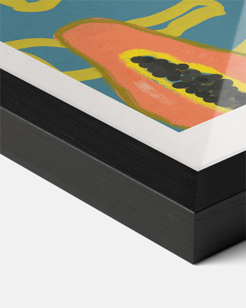 Tropische Papaja Print Poster-WallArtistic