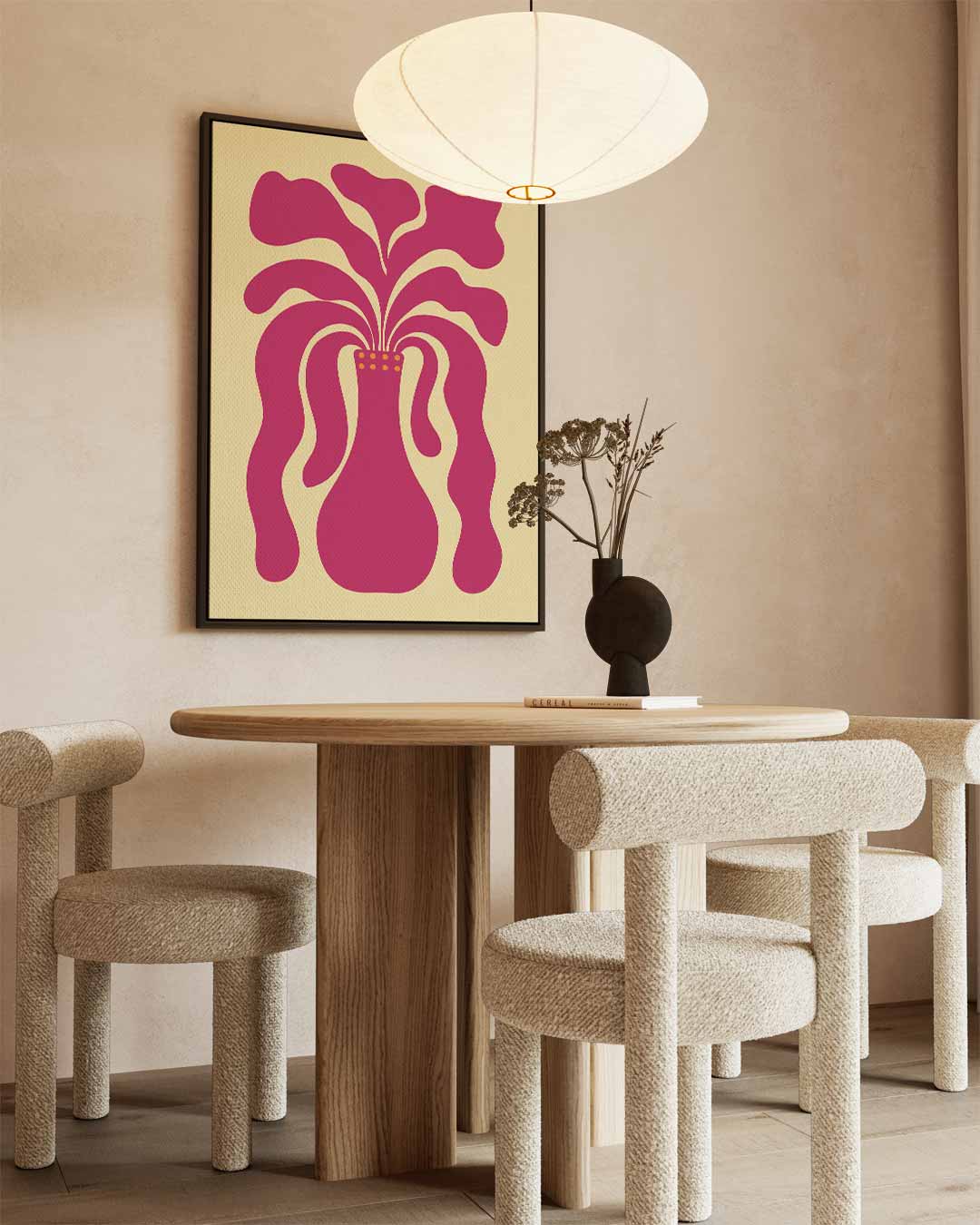 Abstracte Vaas met Organische Vormen Kunstwerk-canvas-dibond-plexiglas-wanddecoratie-WallArtistic