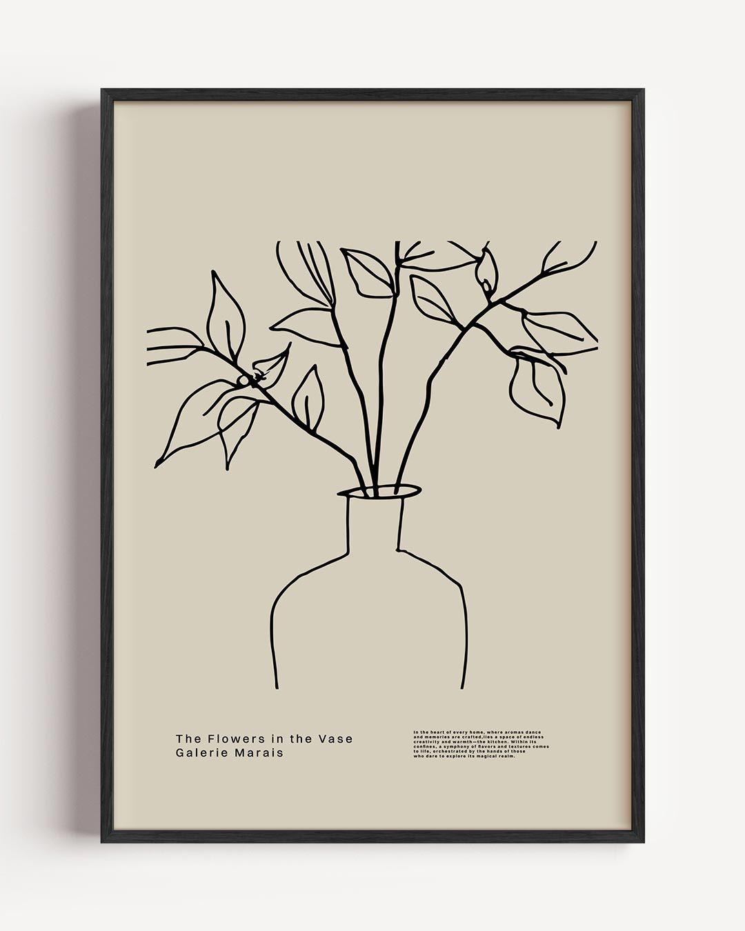 Minimalistische Bloemenvaas Poster-WallArtistic