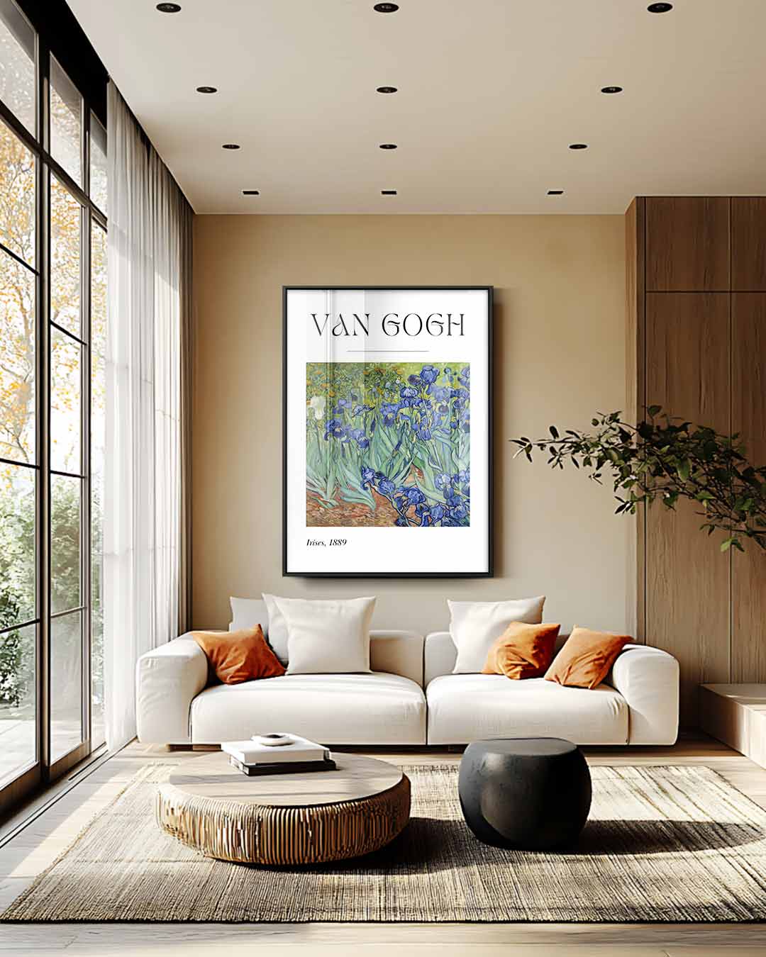 Van Gogh's Irissen 1889 Kunstwerk-canvas-dibond-plexiglas-wanddecoratie-WallArtistic
