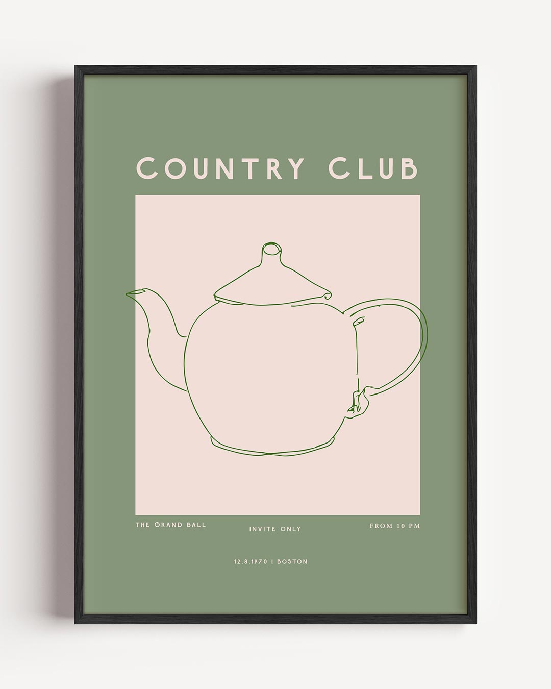Country Club Theekransje Poster-WallArtistic