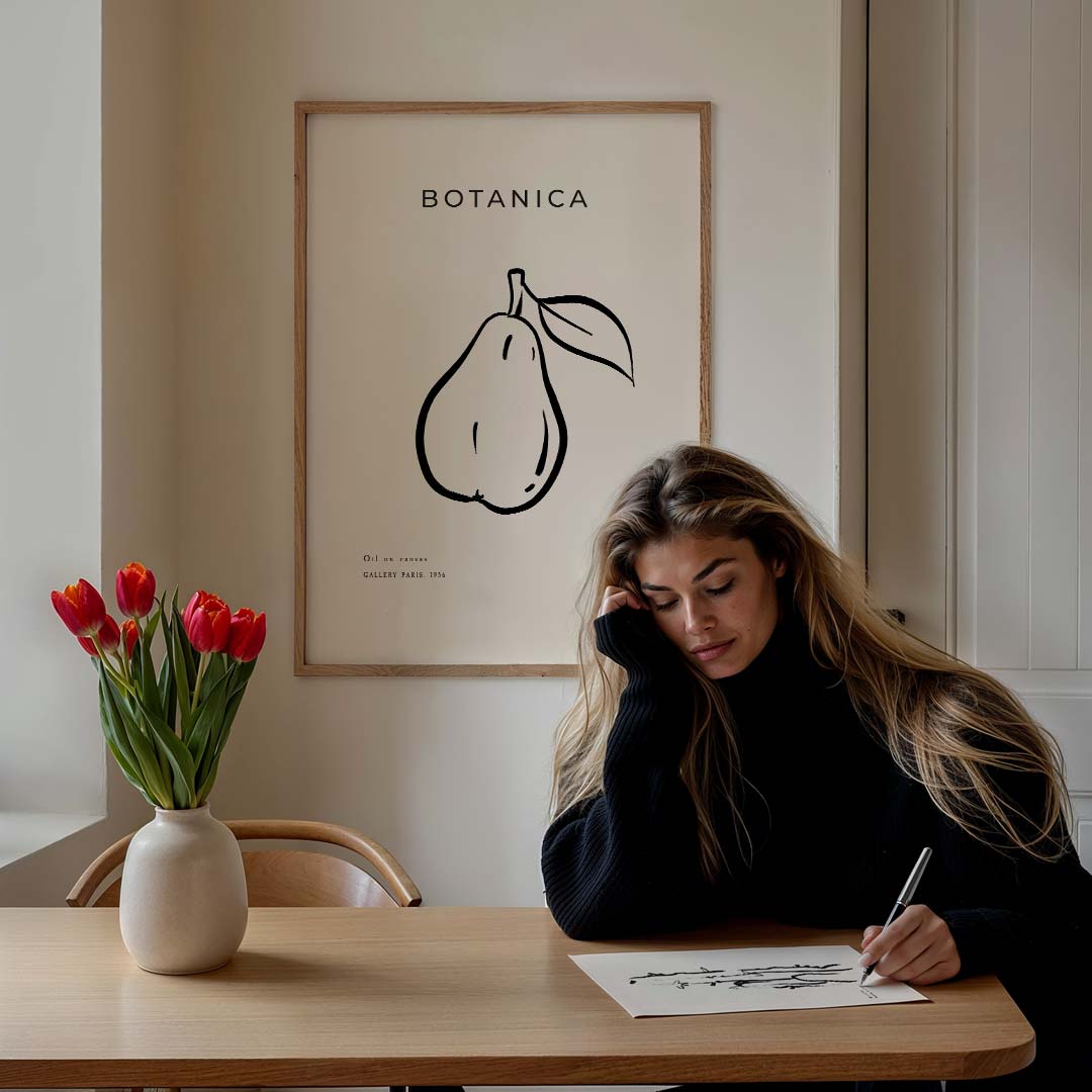Botanische Peer Kunstposter-WallArtistic