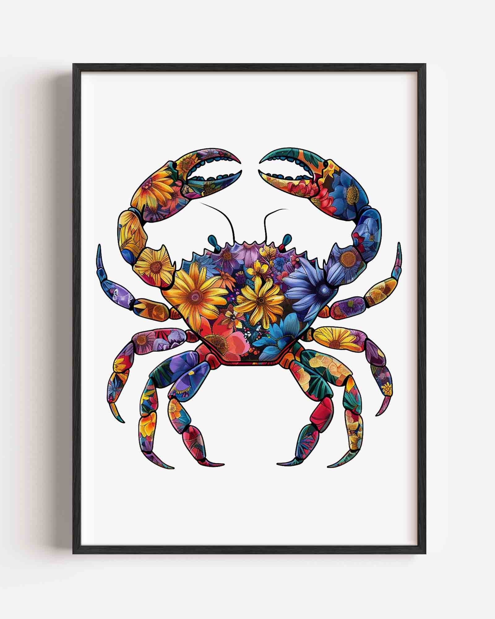 Bloemenkrab Poster