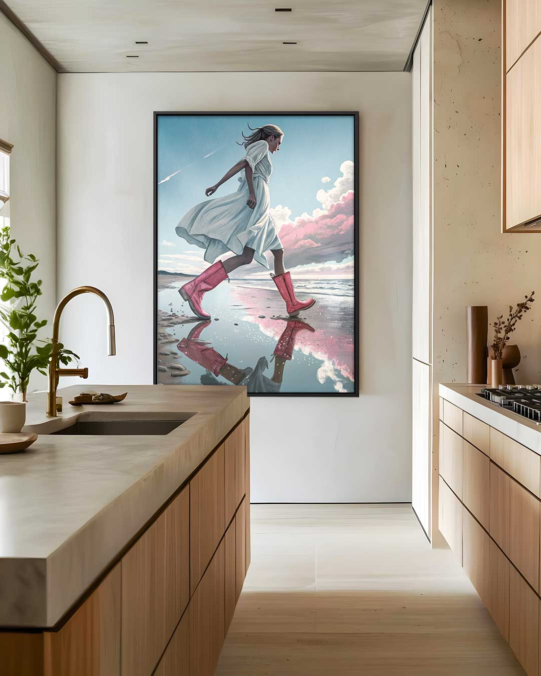 Wandelend langs de horizon Kunstwerk-canvas-dibond-plexiglas-wanddecoratie-WallArtistic