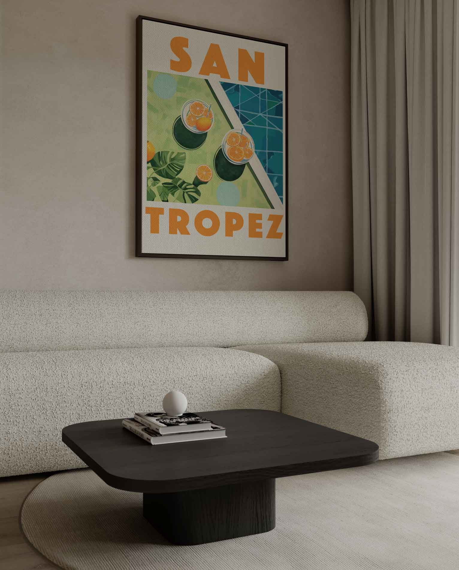 Zonnige St. Tropez Droom Kunstwerk-canvas-dibond-plexiglas-wanddecoratie-WallArtistic