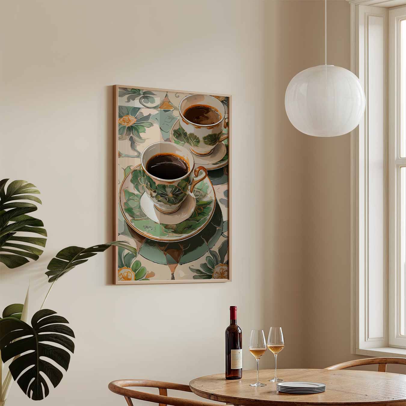 Sfeervolle Koffie Moment Poster-WallArtistic