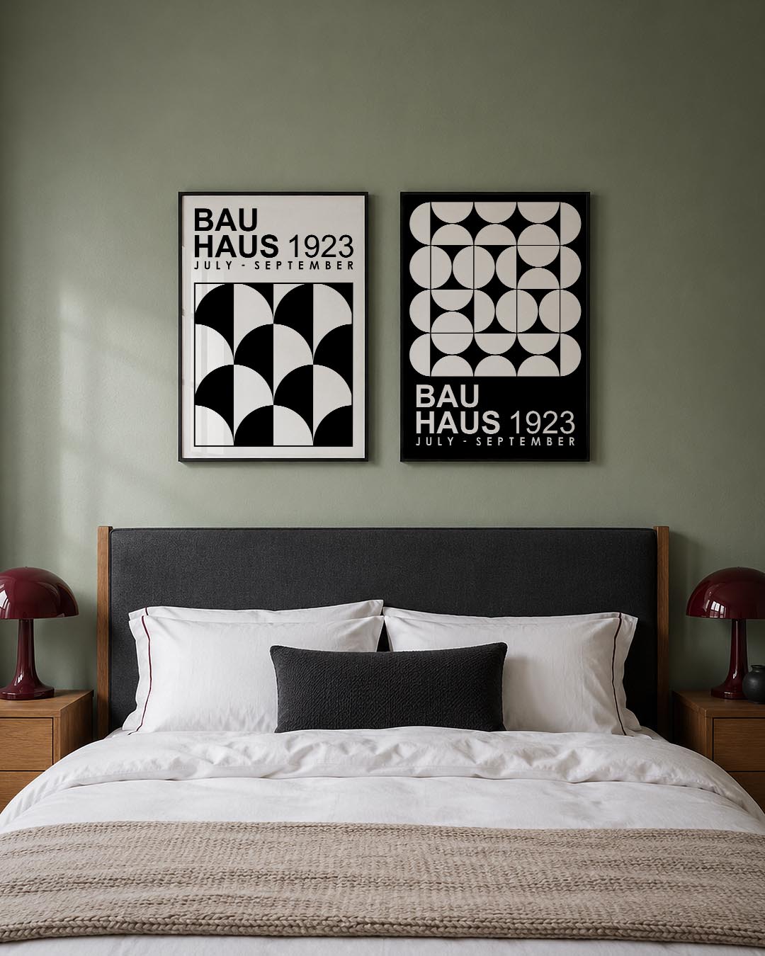 Zwart wit vormen Posterset
