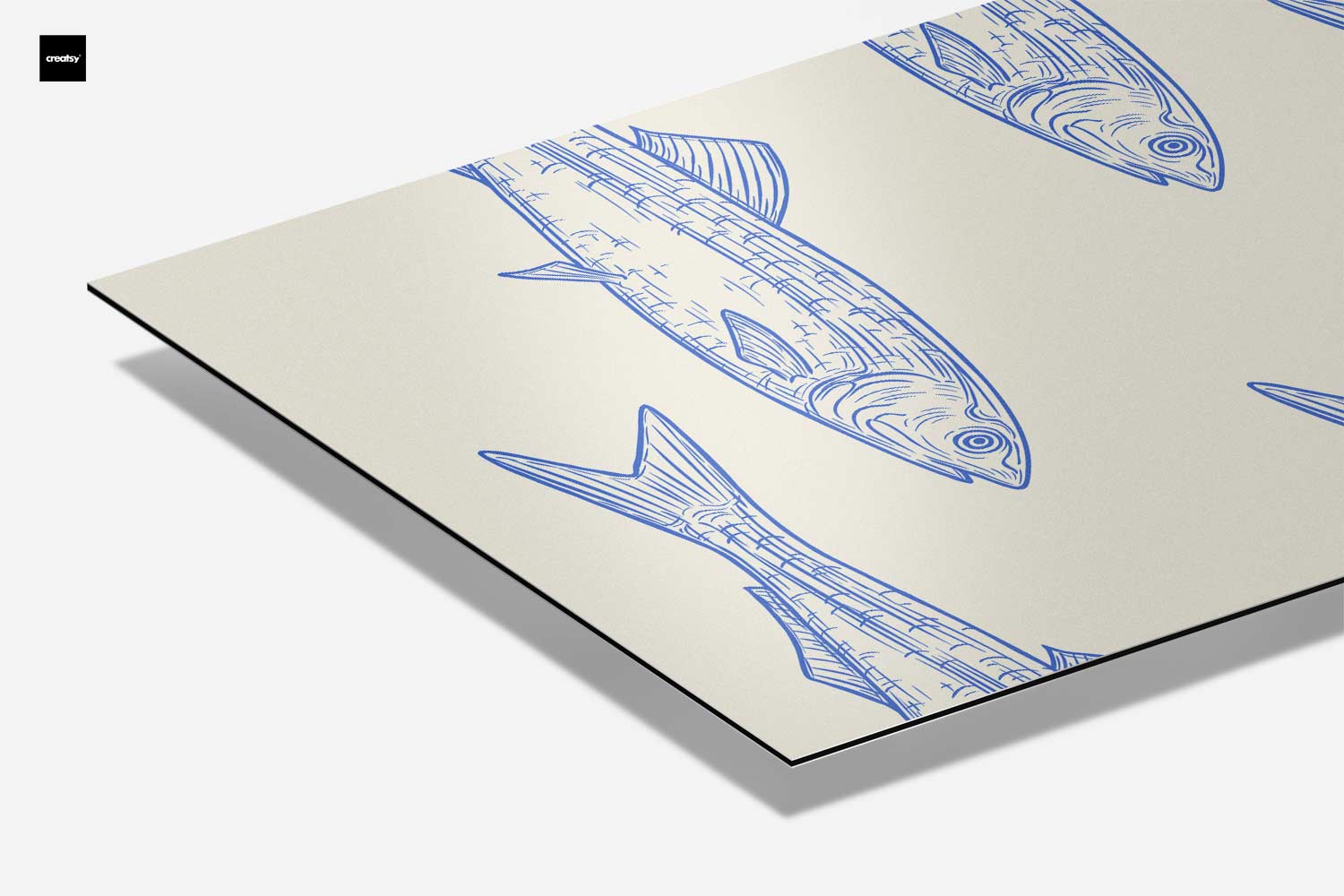 Kunstzinnige Vissenpatroon Kunstwerk-canvas-dibond-plexiglas-wanddecoratie-WallArtistic