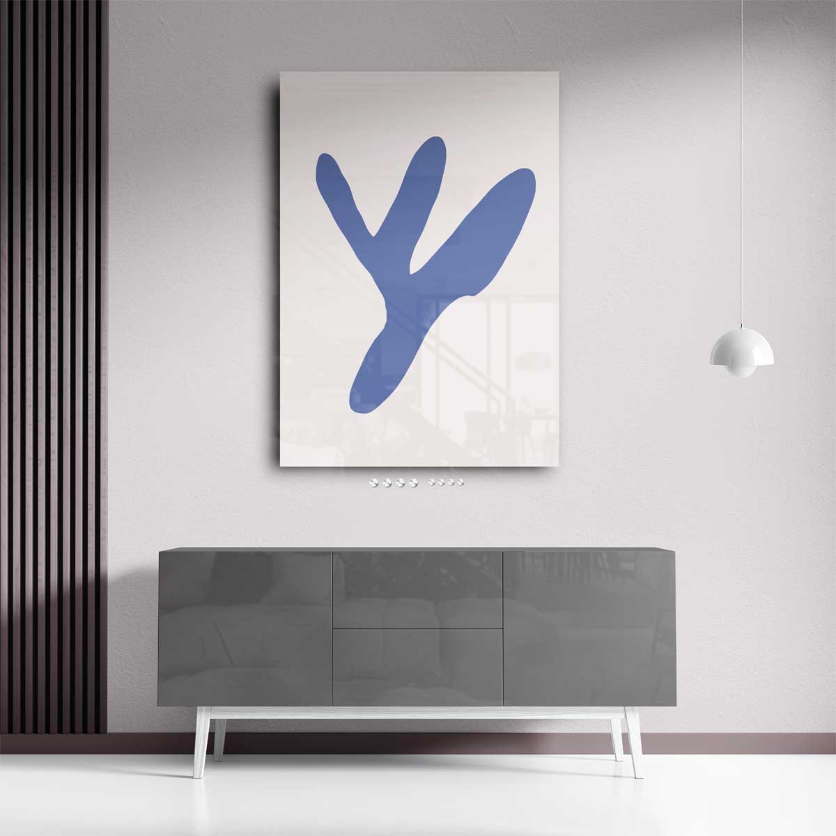 Abstract Blauw Tak Design Kunstwerk-canvas-dibond-plexiglas-wanddecoratie-WallArtistic