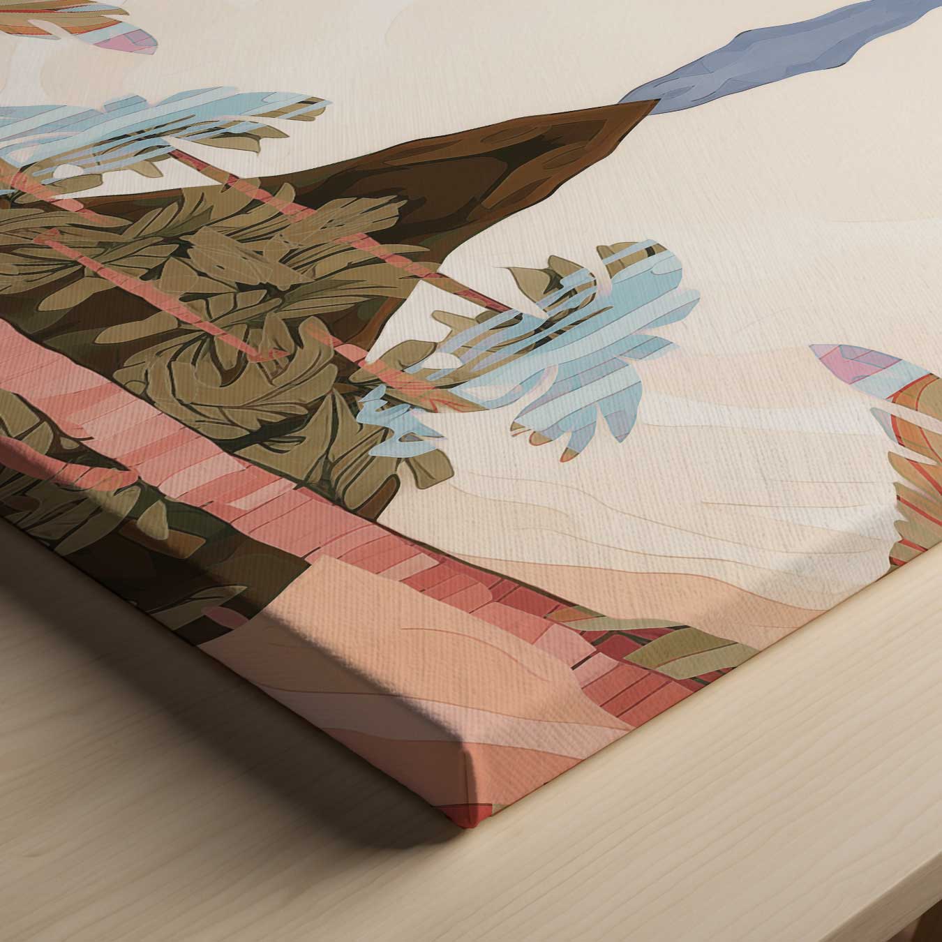 Tropische Oase Illusie Kunstwerk-canvas-dibond-plexiglas-wanddecoratie-WallArtistic