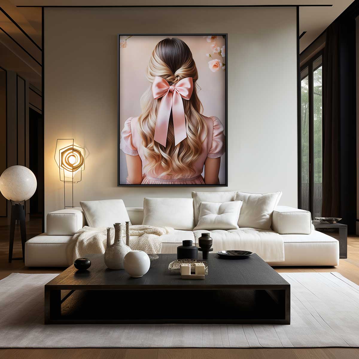 Roze Elegantie in Bloesems Kunstwerk-canvas-dibond-plexiglas-wanddecoratie-WallArtistic