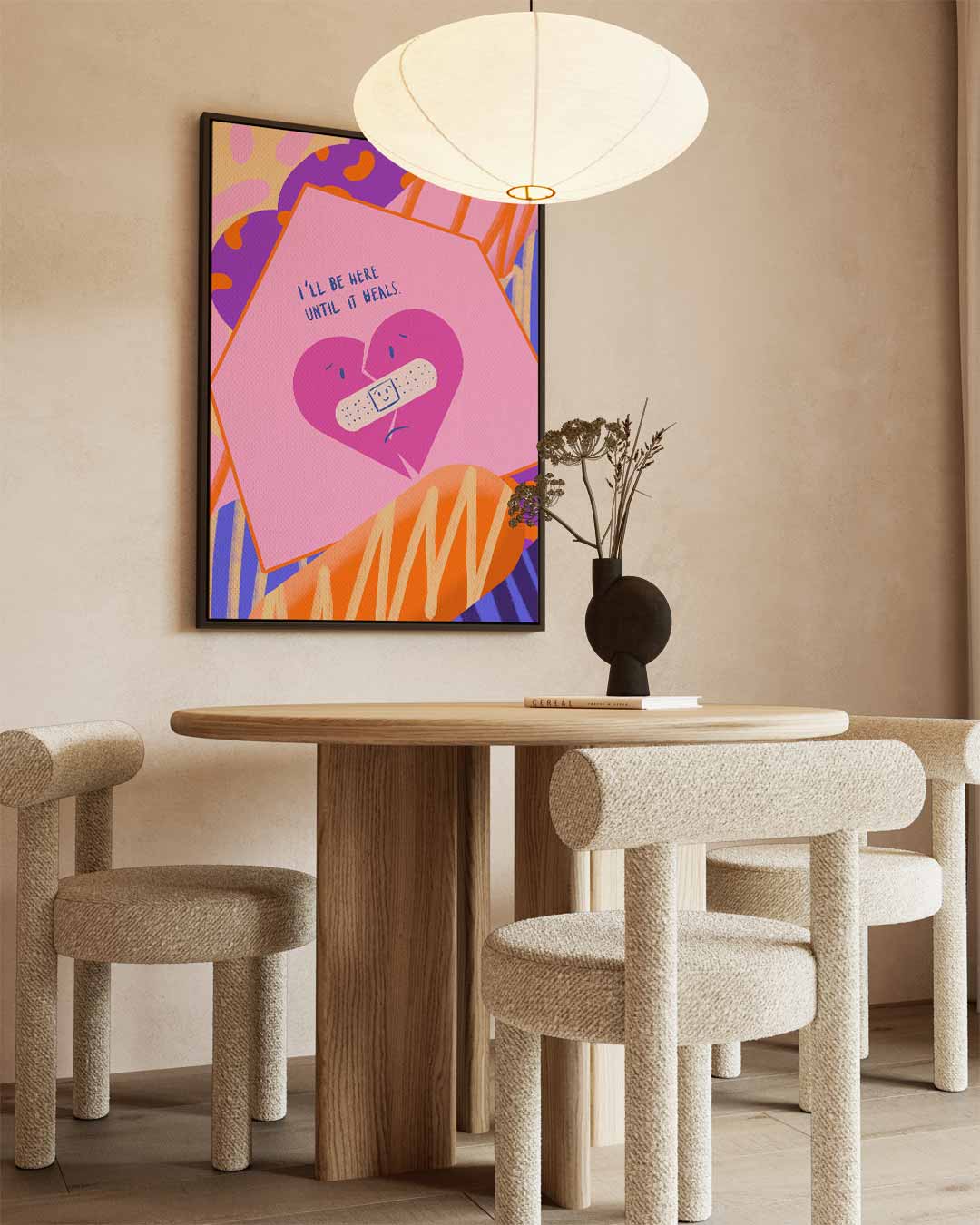 Troostend Hart Kunstprint Kunstwerk-canvas-dibond-plexiglas-wanddecoratie-WallArtistic