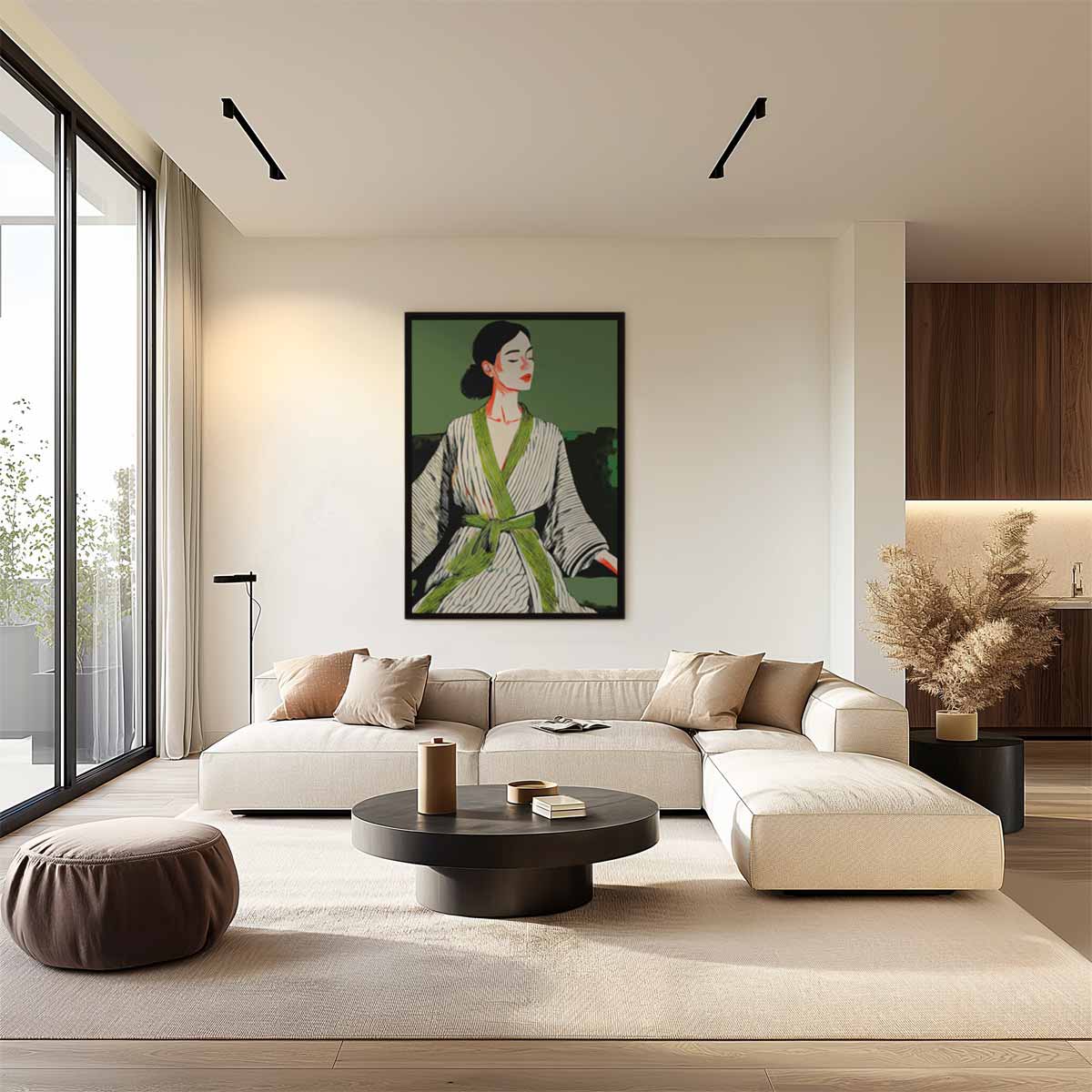 Rust in Groen Kunstwerk-canvas-dibond-plexiglas-wanddecoratie-WallArtistic