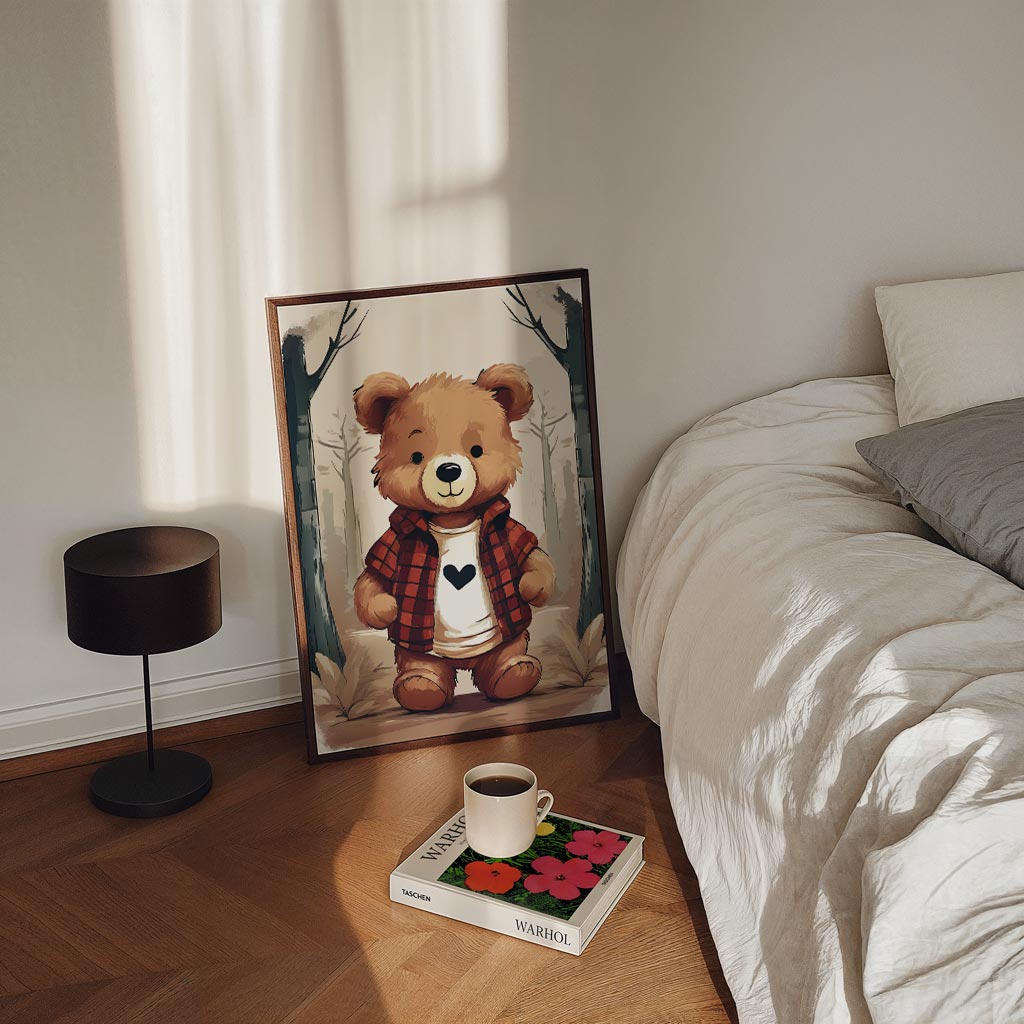 Knuffelbeer in het Bos Poster