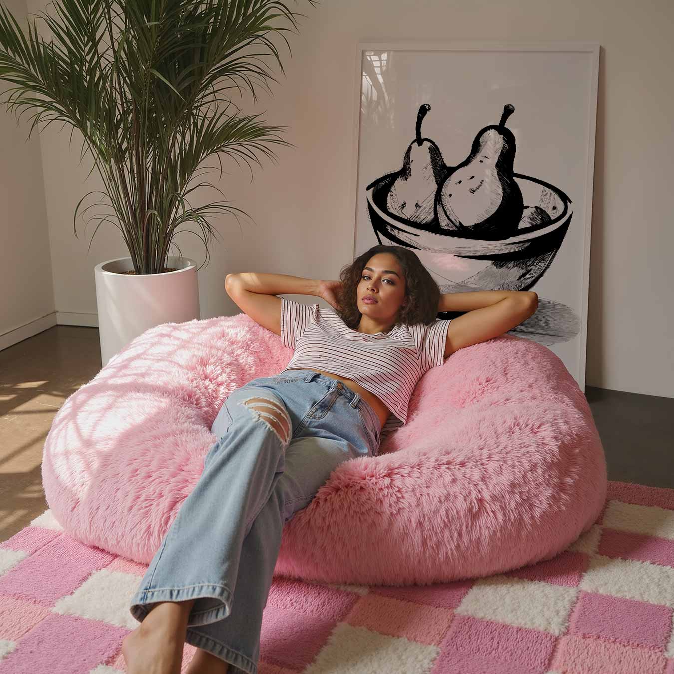 Stijlvolle Perentekening Poster-WallArtistic