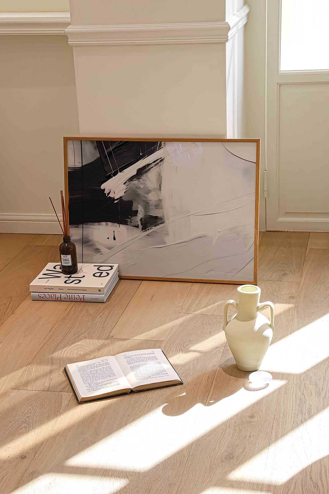 Zwart wit abstracte Poster