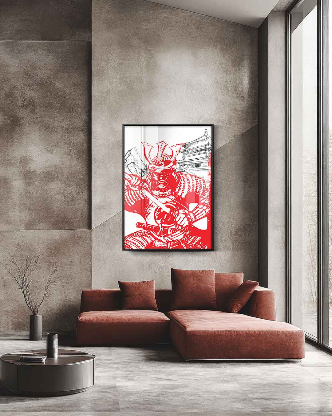 Samoerai Geestkracht Kunstwerk-canvas-dibond-plexiglas-wanddecoratie-WallArtistic