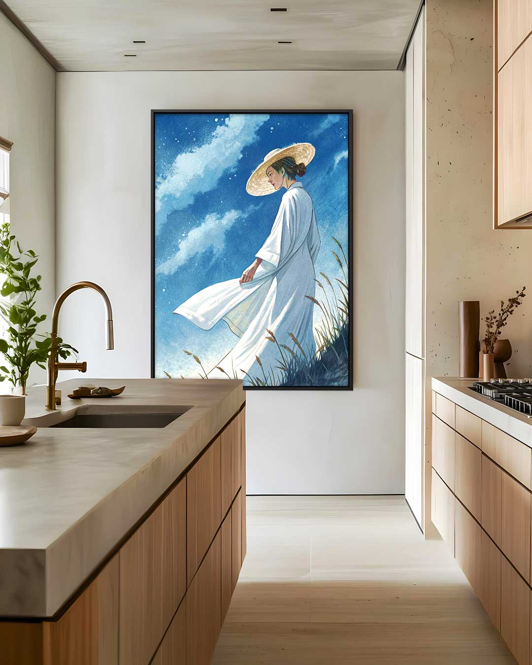 Dromerige Nachtwandeling Kunstwerk-canvas-dibond-plexiglas-wanddecoratie-WallArtistic