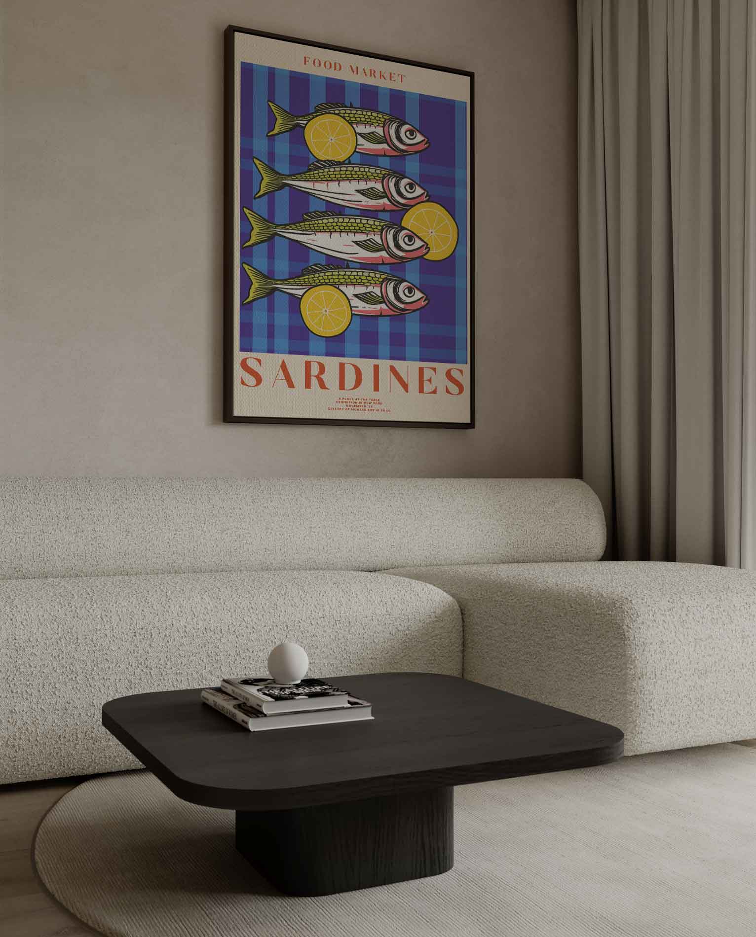 Vrolijke Sardientjes Kunstwerk-canvas-dibond-plexiglas-wanddecoratie-WallArtistic